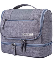 New cationic waterproof large capacity cosmetics dry and wet wash bag two-layer cosmetic bag