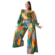 Women''s Wear Autumn And Winter Fashion Printed Jumpsuit