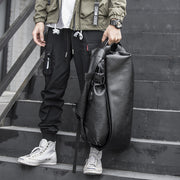 New promotion Korean men's pu shoulder bag men's leather fashion trend casual simple college men's backpack cross-border