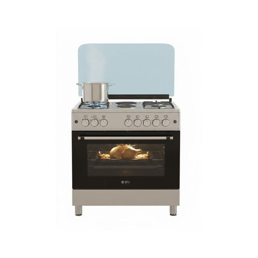 SPJ 80X60cm Premium Cooker With 4 Gas Burners and 2 Electric Plates – Black