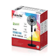 Saachi 16 Inch Stand Fan With Remote Control, 3 Speed, 3 Wind Modes - Black