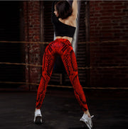 Women Snake Printed Leggings Women Push Up Fitness Sweatpants
