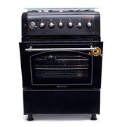 Blueflame 60cm X 60cm Rustic Cooker T6031ERF-B 3 Gas Burners And 1 Hot Plate ( Made In Turkey )- Black (3YRS WRNTY)