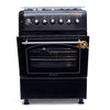 BlueFlame 60x60cm 3 Gas 1 Electric Rustic Cooker T6031ERF Black