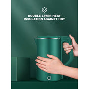 Pixel 2.5 Liters Electric Kettle Stainless Steel Anti Scalding Automatic Power Off - Dark Green