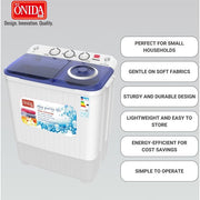 Onida Plus 5kg Twin Tub Washing Machine - White.