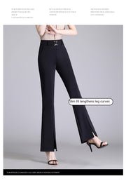 Women's High Waist Casual Wide And Long Cropped Pants