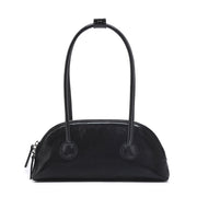 Candy Color Series Retro Oil Wax Leather Baguette Casual