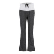 European and American stitching yoga trousers outdoor casual wide leg pants