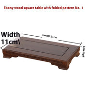 Red Wood Carving Craft Base Ebony