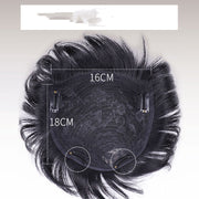 Real Bald Hair Covering White Hair Breathable Wig