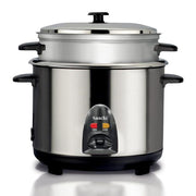 Saachi Electric 2.8 L Rice Cooker With Steaming Feature NL-RC-5181 - Silver & Black
