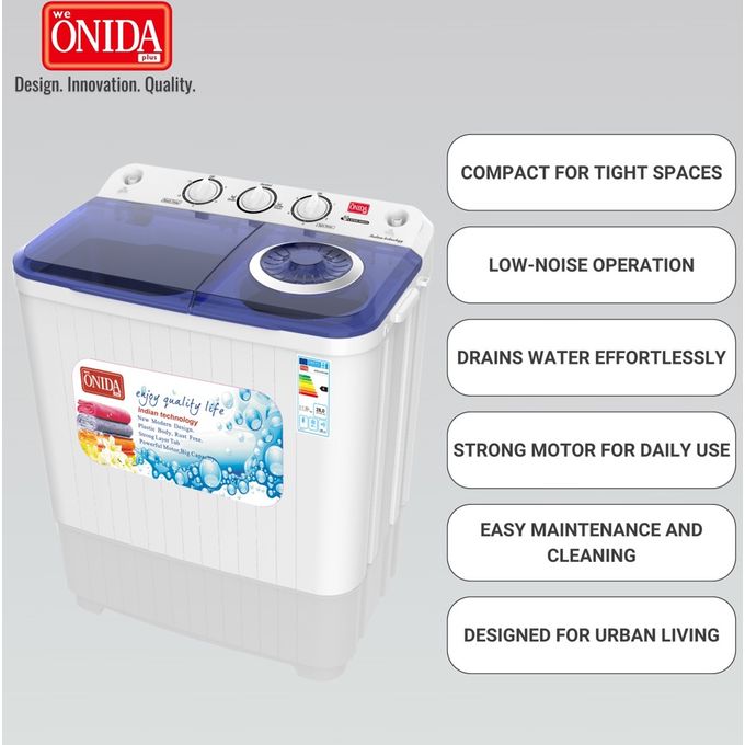 Onida 5Kg Twin Tub Washing Machine - White.