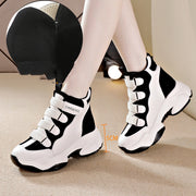 Women's cotton shoes with increased leather