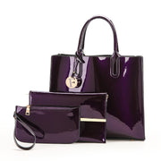 Patent leather handbag bright face mother bag