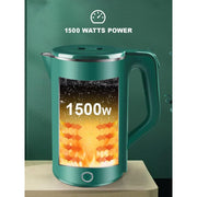 Pixel 2.5 Liters Electric Kettle Stainless Steel Anti Scalding Automatic Power Off - Dark Green