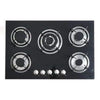 Digiwave 5 Burners 30” Black Gas Stove | DWHOBG2005