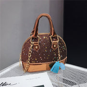 Cute sequined mini shell bag