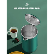 Pixel 2.5 Liters Electric Kettle Stainless Steel Anti Scalding Automatic Power Off - Dark Green