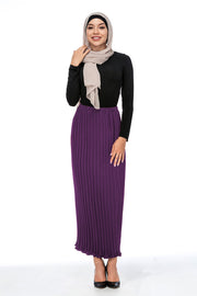 Chiffon pleated double flared skirt