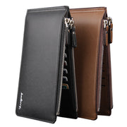 Baellerry Leisure Card Long Wallet cross pattern multi-functional ultra-thin bank card bag
