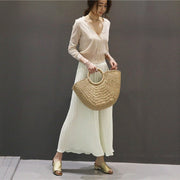 Baggage lady''s handbag paper rope knitting wrapping straw wrapping ins fire lady bag Korean bag summer beach vacation bag