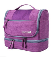 New cationic waterproof large capacity cosmetics dry and wet wash bag two-layer cosmetic bag