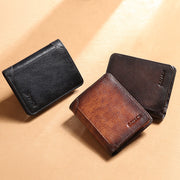 Men's wallet multifunctional leather short wallet