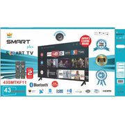 Smartplus 43 Inch Frameless FHD Android 14 Smart Free To Air Tv - Black(1 YR WRNTY)