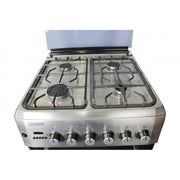 Blueflame 60cm X 60cm Diamond Series Cooker D6040GRF Full Gas With Gas Oven ( Made in Turkey )- Silver (3YR WRNTY)