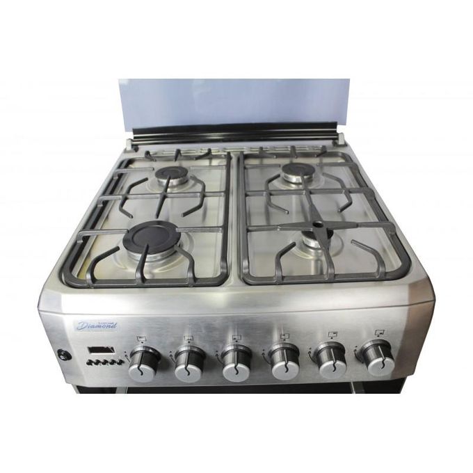 BlueFlame 60x60cm Full Gas Diamond Cooker with Gas Oven D6040GRF