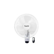 Saachi 16 Inch Wall Fan With Remote Control, 3 Speed -White (1 YR WRTY)