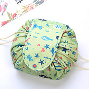 Portable waterproof drawstring cosmetic bag