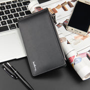 Baellerry Leisure Card Long Wallet cross pattern multi-functional ultra-thin bank card bag