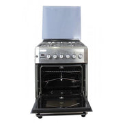 Blueflame 60cm X 60cm Diamond Series Cooker D6040GRF Full Gas With Gas Oven ( Made in Turkey )- Silver (3YR WRNTY)