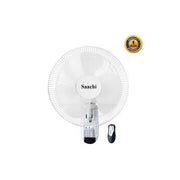 Saachi 16 Inch Wall Fan With Remote Control, 3 Speed -White (1 YR WRTY)