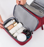 New cationic waterproof large capacity cosmetics dry and wet wash bag two-layer cosmetic bag