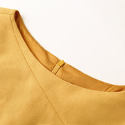 Business Dress French Business Waist Yellow