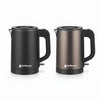 Hoffmans HM-2563 Compact Electric Kettle 0.8L, 800W Fast Boil with Double-Wall Stainless Steel Design - Black/Bronze