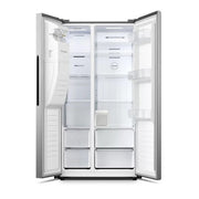 Hisense Popular 700L Side By Side Refrigerator PO-700WC, Total No Frost, Water Dispenser, Ice Maker, Ice Cube Dispenser – Silver
