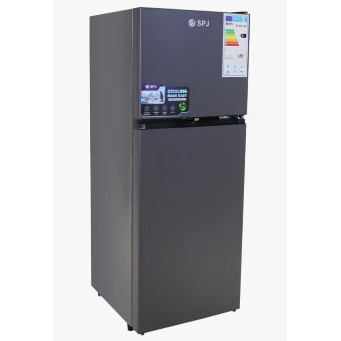 SPJ 149L Double Door Refrigerator / Fridge (RF-GRY149C) – Dark Grey