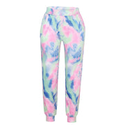 Women's Split Printed Tie-dye Casual Pants
