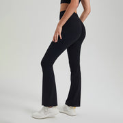 High Waist Pleated Hip Lifting Nude Feel Yoga Pants