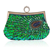Dinner Bag Peacock Handmade Beaded Ring
