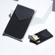Metal Card Strap Lycra Cloth Anti-theft Swiping Aluminum Alloy Credit Card Box Business Card Case Multi Card Holder