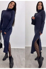 Women's Turtleneck Knitting Sheath Dress