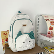 Japanese Cute Cat College Style Large Capacity Schoolbag