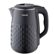 Saachi 1.8L Electric Kettle Double Wall NL-KT-7765 With Boil Dry Protection & Auto-Shut Off ? Black (1 YR WRNTY)