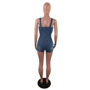 Denim slim jumpsuit