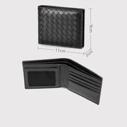 Leather woven wallet